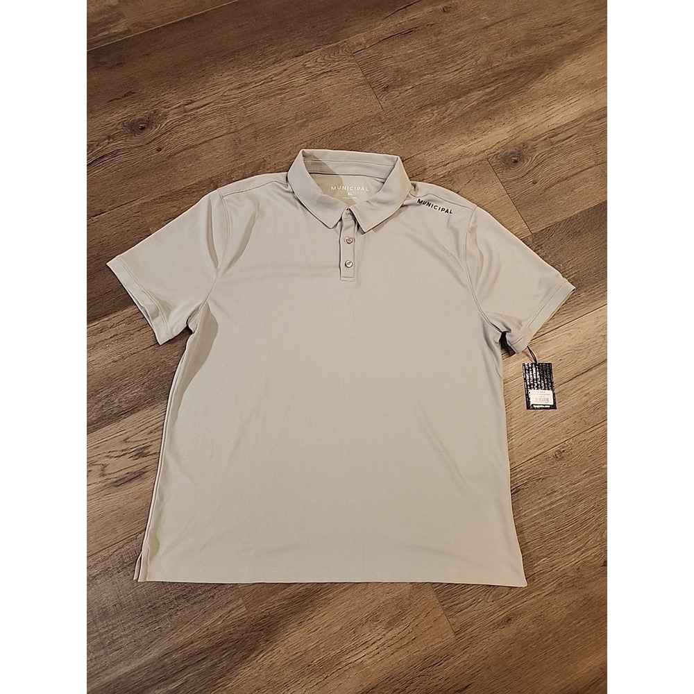 MUNICIPAL XL Golf SportCross Tech Men's Polo Shirt NEW Smoke Grey